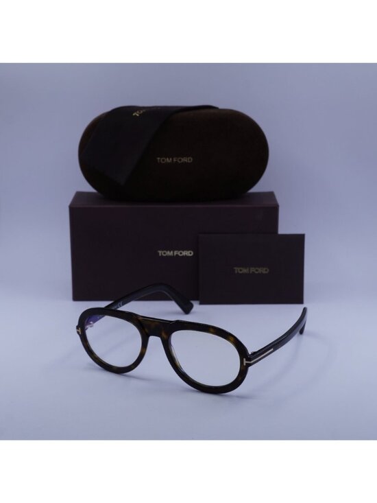 Tom Ford FT5756-B 052 Aviator Eyeglasses 53mm - Dark Havana main image 9